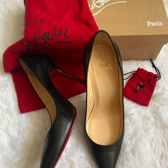 Christian Louboutin Black Pumps with Signature Red Soles